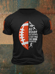 T-shirt à manches courtes Au Rugby Un Caramel C'est Pas Une Friandise Homme