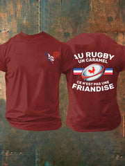 T-shirt manches courtes Au Rugby Un Caramel C'est Pas Une Friandise Homme