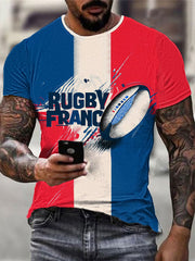 T-shirt France Rugby à manches courtes Homme