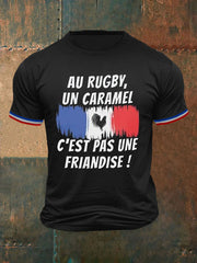 T-shirt manches courtes Au Rugby Un Caramel C'est Pas Une Friandise Homme