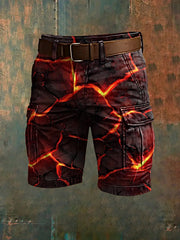 Hommes de vacances rétro Business Art Print Casual Shorts