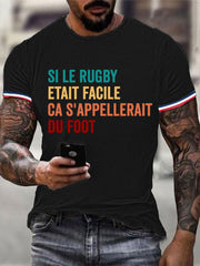T-shirt manches courtes Si Le Rugby Etait Facile Ca S'appellait Du Foot Homme