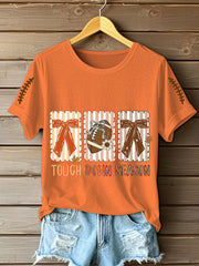 T-shirt à manches courtes Football Fall Touch Down Season pour femme