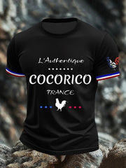 T-shirt manches courtes L Authentique Cocorico France pour homme