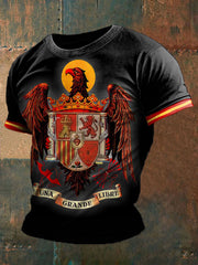 T-shirt à imprimé de drapeau de l'Espagne pour hommes