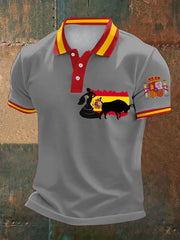 Hauts décontractés imprimés espagnols pour hommes