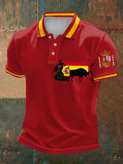 Hauts décontractés imprimés espagnols pour hommes