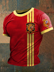 T-shirt imprimé de l'Espagne des hommes