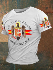 T-shirt imprimé aigle du drapeau de l'Espagne pour hommes