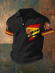 Hauts décontractés imprimés espagnols pour hommes