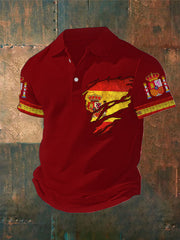 Hauts décontractés imprimés espagnols pour hommes