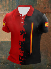 Top à manches courtes imprimé Espagne pour hommes