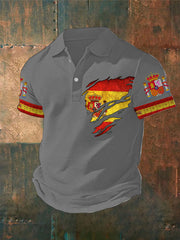 Hauts décontractés imprimés espagnols pour hommes