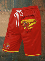 Shorts imprimés Espagne pour hommes