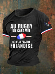T-shirt à manches courtes Au Rugby Un Caramel Homme