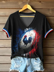 T-shirt à manches courtes France Rugby Femme