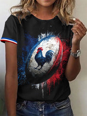 T-shirt à manches courtes France Rugby Femme