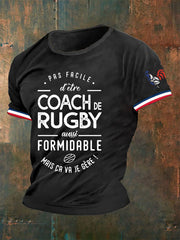 T-shirt manches courtes Coach Rugby formidable pour homme