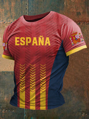T-shirt imprimé de l'Espagne des hommes