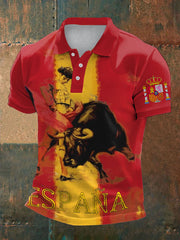 Hauts décontractés imprimés espagnols pour hommes