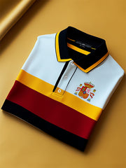 Chemise imprimée à manches courtes de style espagnol pour hommes