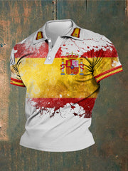 Hauts décontractés imprimés espagnols pour hommes