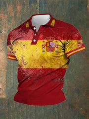 Hauts décontractés imprimés espagnols pour hommes