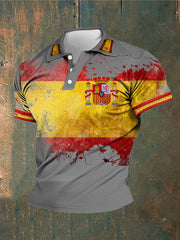 Hauts décontractés imprimés espagnols pour hommes