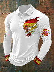 Hauts décontractés imprimés espagnols pour hommes