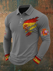 Hauts décontractés imprimés espagnols pour hommes