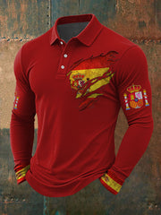 Hauts décontractés imprimés espagnols pour hommes