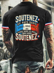 T-shirt à manches courtes Soutenez Le Pays Dans Homme