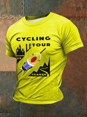 T-shirt à manches courtes imprimé Tour de France Homme
