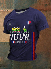 T-shirt à manches courtes imprimé Tour de France Homme