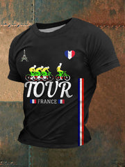 T-shirt à manches courtes imprimé Tour de France Homme