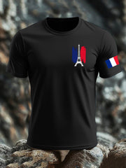 T-shirt imprimé drapeau français pour homme