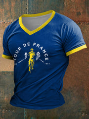 T-shirt à manches courtes imprimé Tour de France Homme