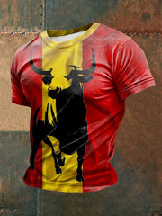 T-shirt à manches courtes imprimé Spanish Toro Homme
