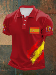 Hauts décontractés imprimés espagnols pour hommes