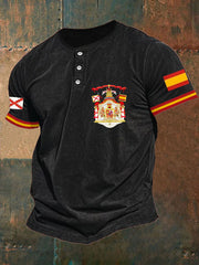 Tops décontractés imprimés Tercios Croix de Bourgogne d'Espagne pour hommes