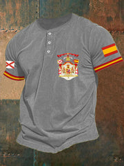 Tops décontractés imprimés Tercios Croix de Bourgogne d'Espagne pour hommes