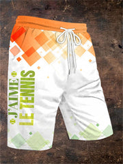 Short de tennis imprimé Roland Garros Homme