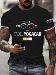 T-shirt Pogi Print Short Seeves pour homme