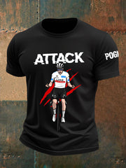 T-shirt Pogi Print Short Seeves pour homme