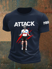 T-shirt Pogi Print Short Seeves pour homme