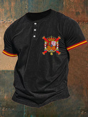 Tops décontractés imprimés Tercios Croix de Bourgogne d'Espagne pour hommes