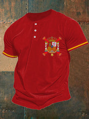 Tops décontractés imprimés Tercios Croix de Bourgogne d'Espagne pour hommes