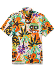 Chemise à manches courtes décontractée style rétro hawaïen pour hommes