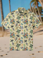 Chemise à manches courtes décontractée style rétro hawaïen pour hommes