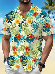 Chemise de vacances décontractée à imprimé floral pour hommes